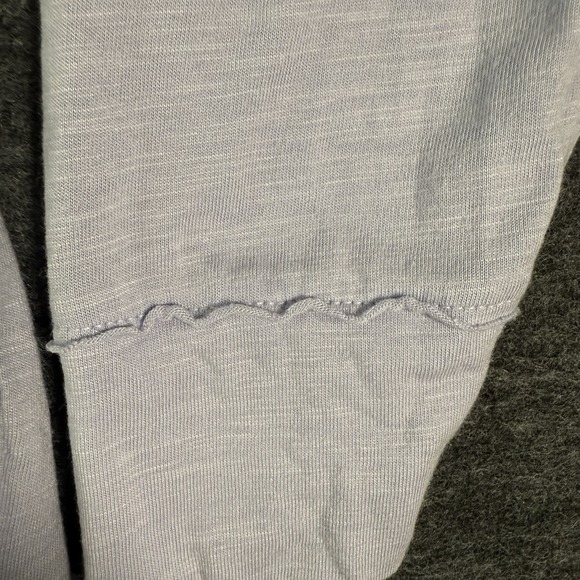 ANTHROPOLOGIE Lilla P Blue V Neck Cotton Soft Shirt Top Women's Large - Picture 4 of 9